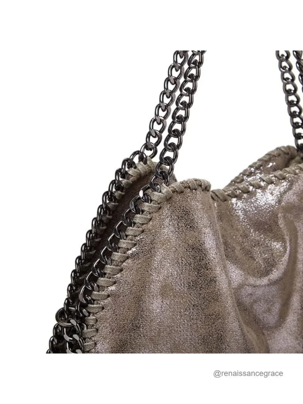 Faux Leather Hobo Shoulder Bag Women Crossbody Chain Large Handbag